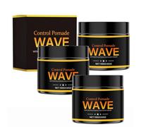 pommade cheveux,Pommade ondulée naturelle pour hommes, produit cheveux ondulés,crème capillaire d'entraînement Easy Wash 360 Wave, l'humidité,graisse pour hommes favorise les vagues superposées (3PC)