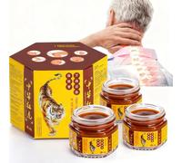 Pommade de tigres rouges, pour douleur d'épaule de muscle articulaire Pommade de massage de vertiges liquide apaisante, Réduit les tensions par le massage20g (3)