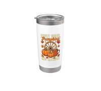 Pomme Cidre Citrouille Hayrides Pomme Cueillette Amour Automne Gobelet isotherme en acier inoxydable double paroi