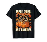 Pomme Cidre Citrouille Hayrides Pomme Cueillette Amour Automne T-Shirt