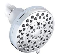 Pomme de douche à effet pluie de 10,2 cm - 5 pommeaux de douche à effet pluie avec augmentation de pression - Buses Sile faciles à nettoyer pour une expérience de douche ultime