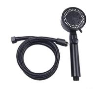 Pomme de douche à main à économie d'eau avec 5 modes de pulvérisation, combinaison de rinçage et pression réglable pour un usage domestique (pommeau de douche, tuyau et support)