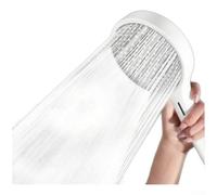 Pomme de douche à main avec 4 fonctions de pulvérisation - Mélange surchargé et infusion d'air pour un débit plus fort - Blanc - 137 mm de large