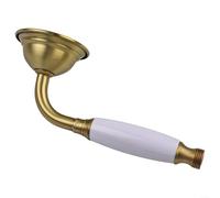 Pomme de douche à main design antique avec fonction pluie 40 % d'économie d'eau, construction en acier inoxydable et laiton, finition dorée style élégant (antique)