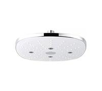 Pomme de douche avec douchette anti-calcaire. Carré. Couleur chrome. edm