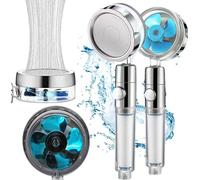 Pomme de douche avec turbo-filtre remplaçable et ventilateur