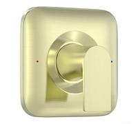 Pomme de douche carrée en acier inoxydable finition nickel brossé avec valve d'équilibrage de pression Posi intégrée pour salles de bains contemporaines Construction de qualité relaxante Motif jet de