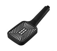 Pomme de douche chromée haute pression 3 modes pour salle de bain britannique - Pluie, impulsion et pulvérisation mixte, arrêt de touche marche/arrêt, design ABS économiseur d'eau, Compat (noir)