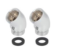 Pomme de douche de salle de bain - Joint de rotation en métal - Adaptateurs d'angle coudé à 145 degrés - Connecteur de tuyau de douche simple à installer pour tuyaux