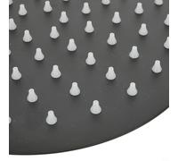 Pomme de douche effet pluie en acier inoxydable noir mat haute pression avec technologie Air Booster pour une douche ronde uniforme semblable au spa 20,3 cm