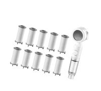 Pomme de douche en ABS avec noyaux de rechange en coton PP pour augmenter la pression de l'eau, chlore, accessoire de voyage, accessoire de salle de bain pour usage quotidien
