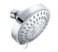 Pomme de douche en ABS avec revêtement chromé et 5 modes de pulvérisation - Brume de massage de pluie - Bulle et connexion pivotante pour une installation flexible