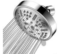 Pomme de douche en forme de fleur avec 9 modes, angle réglable via boule pivotante, pression améliorée avec double augmentation, système de filtration, connexion standard G1/2