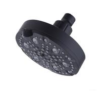Pomme de douche en forme de fleur avec 9 modes d'eau réglables, y compris pluie et pouls plus pivotant à 360° pour un contrôle de l'angle personnalisé (noir)