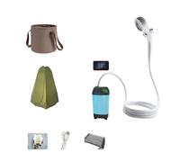 Pomme de douche extérieure - Pompe de pulvérisation pour lavage de voiture, camping, randonnée, voyage, rechargeable par USB