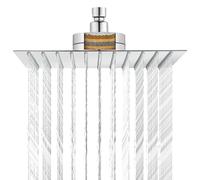 Pomme de douche filtrée, pommeau de douche de luxe de 30 cm, adoucit l'eau dure fixe, améliore l'état de votre peau et de vos cheveux, filtre intégré, chromé