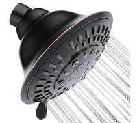Pomme de douche fixe haute pression 5 réglages de pulvérisation (bronze huilé)