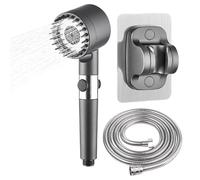 Pomme De Douche Haute Pression - 3 Pomme De Douche À Main En Mode Pulvérisation Avec Tuyau | Douche De Précipitations Sous Pression Puissantes Pour Élimination À Faible Débit Du Chlore Et Des Impureté