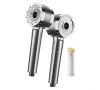 Pomme de douche haute pression, 4 modes bidirectionnels, pommeau de douche à main pour une expérience de débit d'eau rafraîchissante (gris)