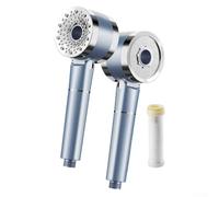 Pomme de douche haute pression, 4 modes bidirectionnels, pommeau de douche à main pour une expérience de débit d'eau rafraîchissante (bleu)