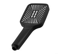 Pomme de douche haute pression avec 3 modes d'impulsion réglable et mélange de plastique ABS avec poignée marche/arrêt, installation facile, noir, 27,5 x 10,5 cm pour salle de bain (noir)