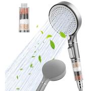 Pomme de douche haute pression avec filtre à eau dure et 5 modes - Pommeau de douche universel puissant filtre à perles pour eau dure basse pression
