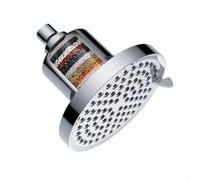 Pomme de douche haute pression de 15,2 cm, système de filtration à 25 couches, 7 modes de pulvérisation, adoucisseur d'eau pour peaux sèches (A)