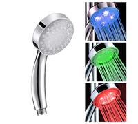 Pomme de Douche LED 3 Couleur Changeante Bleu / Vert / Rouge Lumière de l'Eau Glow Capteur de Température Douchette Économique pour Salle de Bain