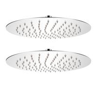 Pomme de douche plongeante 2 pcs Acier inoxydable Ø 25 cm