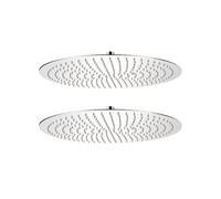 Pomme de douche plongeante 2 pcs Acier inoxydable Ø 50 cm