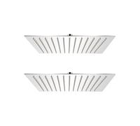 Pomme de douche plongeante 2 pcs Acier inoxydable 25x25 cm