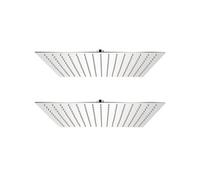 Pomme de douche plongeante 2 pcs Acier inoxydable 40x40 cm