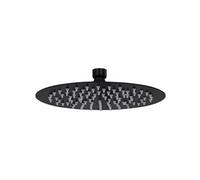 vidaXL Pomme de douche Pluie 20 cm Acier inoxydable ronde noire