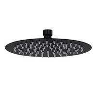 Pomme de douche pluie Acier inoxydable 20 cm Ronde Noir Noir G