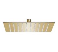Pomme de douche pluie Acier inoxydable 20x20 cm Carrée Doré G