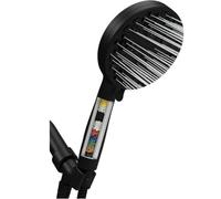Pomme de douche, Pommeau de douche haute pression filtré avec support tuyau SS 6 pieds Power Jet gris noir(Black)