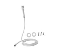 Pomme de douche portable en acier inoxydable avec tuyau en PVC - Pulvérisateur de rechange pour bateau utilisation en extérieur Buse flexible pour une installation facile et pratique