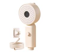 Pomme de douche pour baignoire 15,8 cm 3 modes de pulvérisation, ABS | Pommeau de douche avec bouton d'arrêt pour enfants, débit doux, contrôle manuel, heure de bain facile