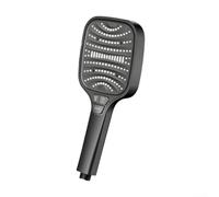 Pomme de douche réglable 8 fonctions supportant une force de pulvérisation uniforme et un volume d'eau réduit par minute (noir)