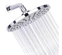 Pomme de douche ronde de 20 cm en ABS chromé avec boule en métal réglable, diamètre de 20 cm pour baignoire moderne
