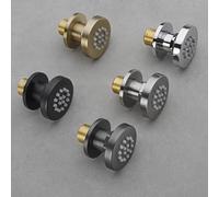 Pomme de douche ronde rotative réglable de 5,1 cm - Qualité spa - Noir - Accessoire de bain polyvalent pour la maison pour la relaxation et les douches rafraîchissantes