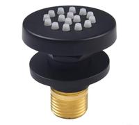 Pomme de douche rotative réglable de 5,1 cm Connecteur G1/2 en acier inoxydable 304 Spa Pulvérisateur latéral pour salle de bain Design moderne Noir Installation facile