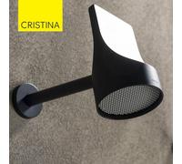 Pomme de douche spot avec bras Noir Mat Apice - CRISTINA ONDYNA PD10013