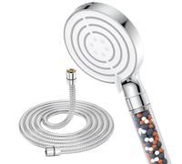 Pomme de Douche, SREWOHS Pomme Douche avec Tuyau 1.8M, Pomme de Douche Economie Deau Haute Pression,Douchettes de Salle de Bain avec Filtre 6 Types de Jet, Douche avec Fonction Pause Jet puissant