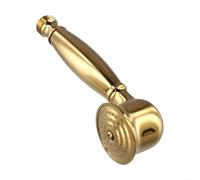 Pomme de douche vintage chromée amovible, économie d'eau, pommeau de douche avec panneau pressurisé en laiton, design rond (doré)