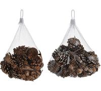 Pomme de pin et écorce - en bois - env. 300g - 1 pièce