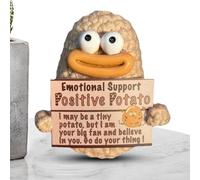 Pomme de terre avec support émotionnel au crochet, poupée de pomme de terre au crochet | Ornement de tricot de soutien de remise des diplômes,Décoration d'appréciation de poupée au crochet pour salon