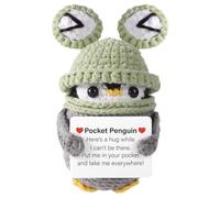 Pomme de Terre de Vie Positive, Carte Positive avec Pingouin drôle Carte de de pensée Positive Carte d'illustration Animale Mignonne de positivité tricotée drôle, d'animal au Croche