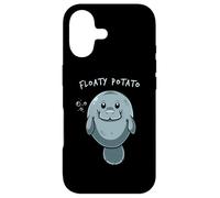 Pomme de Terre Flottante drôle Kawaii Lamantin Animal Marin Poisson Mignon Coque pour iPhone 17