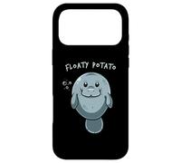 Pomme de Terre Flottante drôle Kawaii Lamantin Animal Marin Poisson Mignon Coque pour iPhone 17 Pro Max